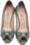 Valentino Vintage Pre-owned Leather heels Green Dames - Thumbnail 2