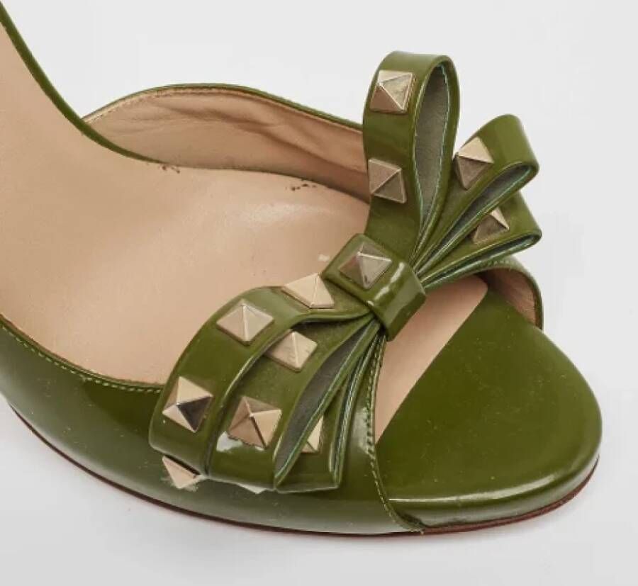 Valentino Vintage Pre-owned Leather heels Green Dames
