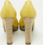 Valentino Vintage Pre-owned Leather heels Yellow Dames - Thumbnail 5