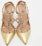 Valentino Vintage Pre-owned Leather heels Yellow Dames - Thumbnail 3