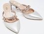 Valentino Vintage Pre-owned Leather mules Gray Dames - Thumbnail 4