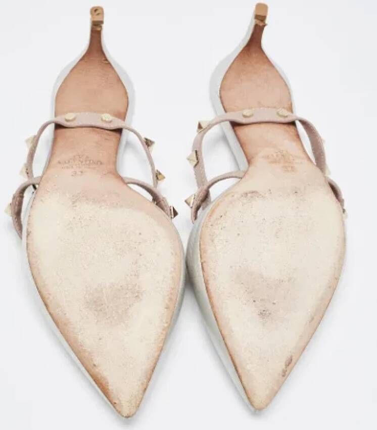 Valentino Vintage Pre-owned Leather mules Gray Dames