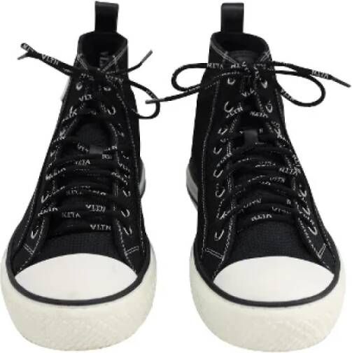 Valentino Vintage Pre-owned Polyester sneakers Black Heren