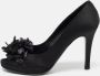 Valentino Vintage Pre-owned Satin heels Black Dames - Thumbnail 2