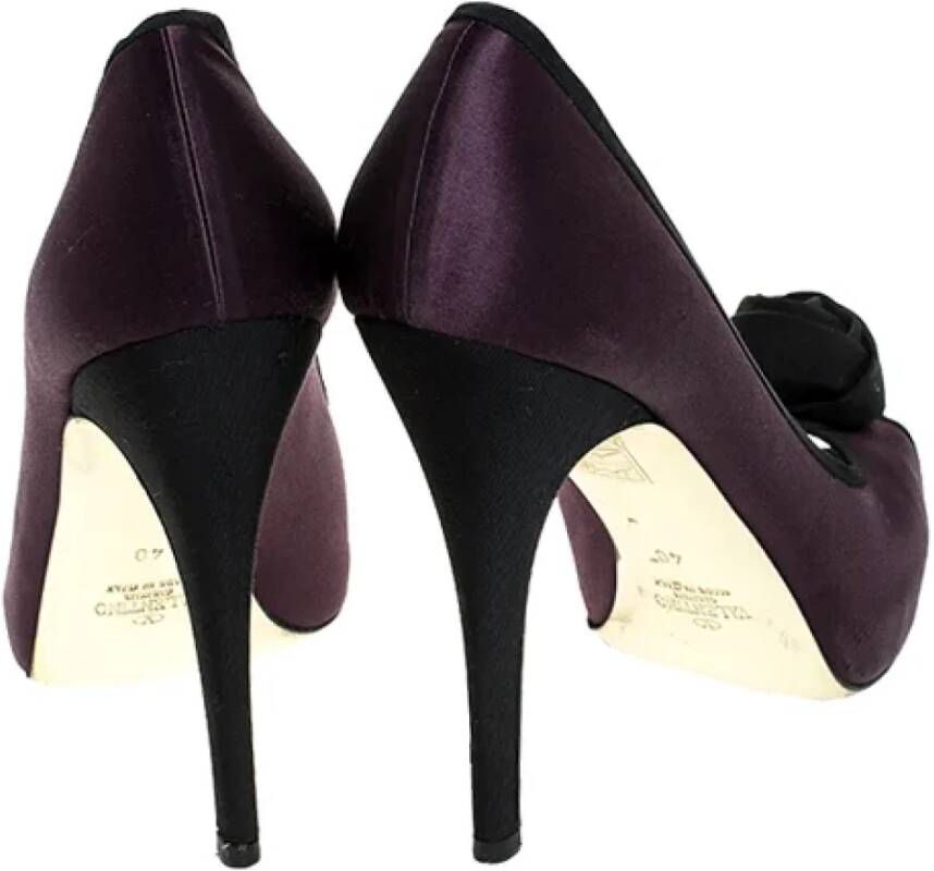 Valentino Vintage Pre-owned Satin heels Purple Dames