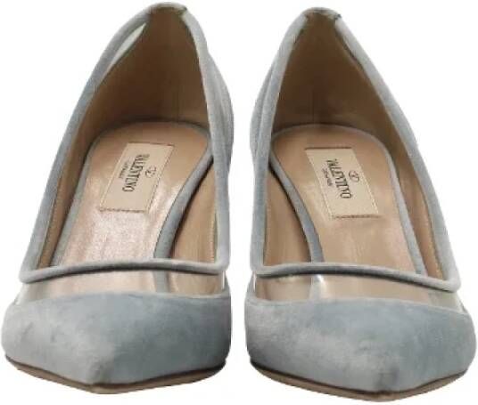 Valentino Vintage Pre-owned Velvet heels Blue Dames