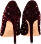 Valentino Vintage Pre-owned Velvet heels Red Dames - Thumbnail 4