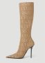 Versace Kniehoge laarzen uit de 'La Vacanza' collectie. Bruin Dames - Thumbnail 8