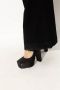 Versace Jeans Couture Zwarte Satijnen Platform Pumps met Barok Gesp Black Dames - Thumbnail 5