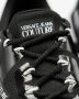 Versace Jeans Couture Zwarte Sneakers met Logo Print en Chunky Rubberen Zool Black Heren - Thumbnail 9