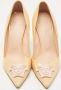 Versace Pre-owned Leather heels Beige Dames - Thumbnail 3