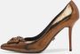 Versace Pre-owned Leather heels Brown Dames - Thumbnail 2