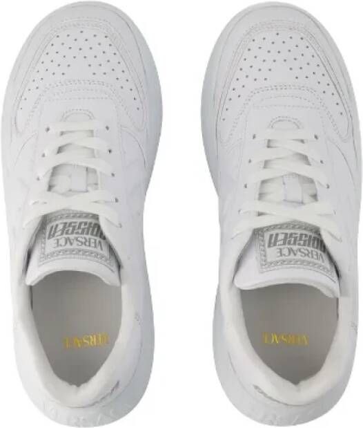 Versace Pre-owned Leather sneakers White Heren