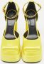 Versace Pre-owned Satin heels Yellow Dames - Thumbnail 3