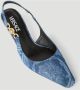 Versace Barocco Slingback Pumps Blue Dames - Thumbnail 10