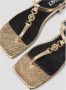 Versace T 10 Kalfsleren Sandaal Black Dames - Thumbnail 4