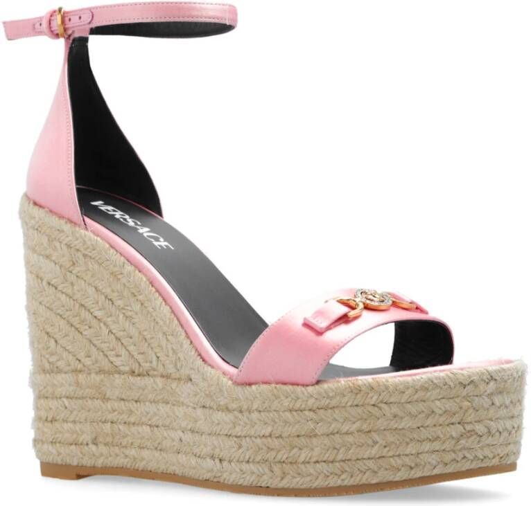 Versace Verfraaide sleehak sandalen Pink Dames