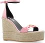 Versace Verfraaide sleehak sandalen Pink Dames - Thumbnail 10