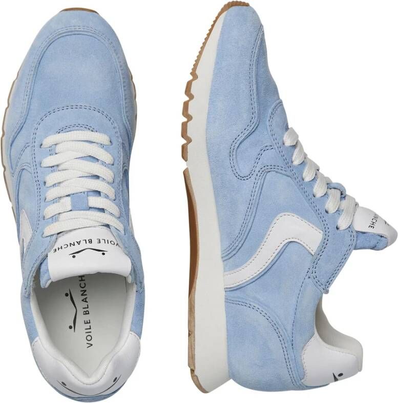 Voile blanche Leather and suede sneakers Julia Blue Dames