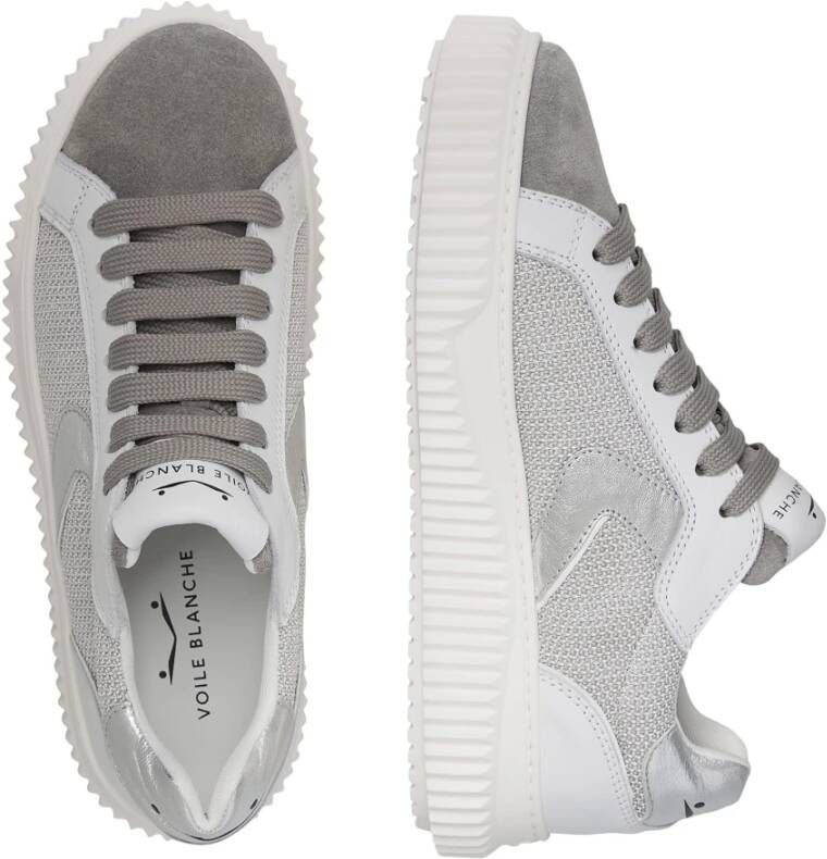 Voile blanche Suede and fabric sneakers Lipari Gray Dames