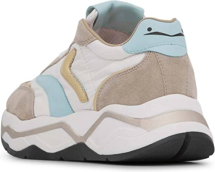 Voile blanche Suede and technical fabric sneakers Club108. Beige Dames