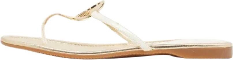 Fendi Vintage Pre-owned Leather flats White Dames