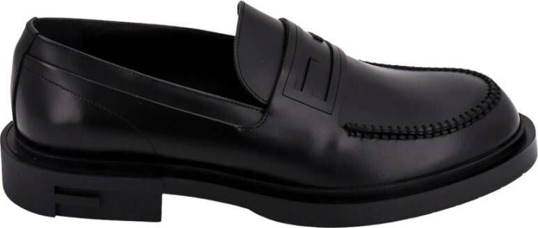 Fendi Zwarte Loafer Schoenen met Baguette Motief Black Heren