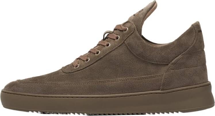 Filling Pieces Low Top Suede All Taupe Brown Unisex