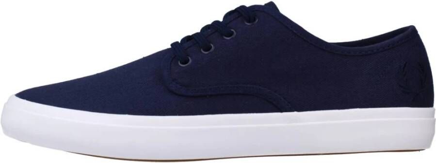 Fred Perry Stijlvolle Twill Sneakers Blue Heren