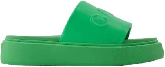 Ganni Fabric sandals Green Dames
