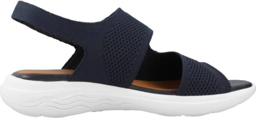Geox Comfortabele platte sandalen voor vrouwen Blue Dames