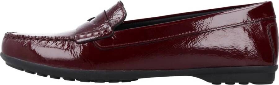 Geox Stijlvolle Comfortabele Loafers voor Vrouwen Red Dames