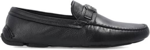 Giorgio Armani Leer schoenen met logo Black Heren