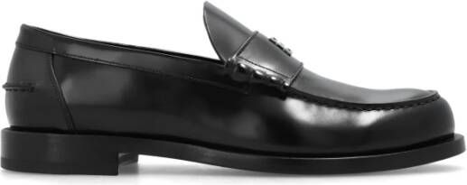 Givenchy Leren loafers met logo Black Heren