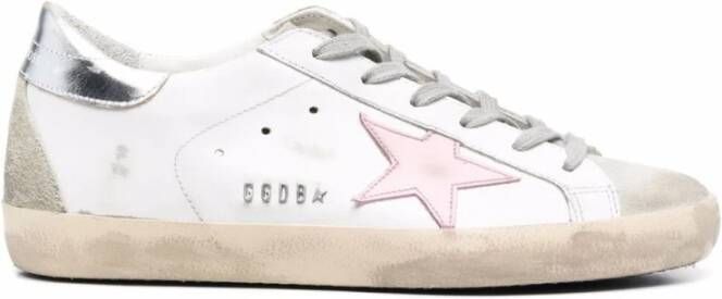 Golden Goose Zilveren Star-Patch Lage Sneakers Gray Dames
