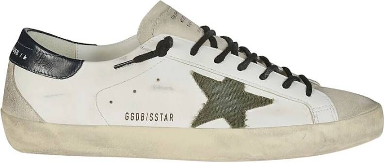 Golden Goose Super Star Groene Patch Sneakers Multicolor Heren