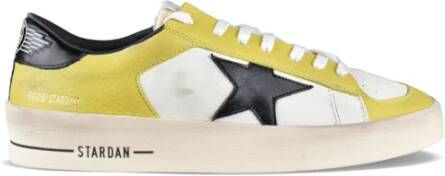 Golden Goose Zwart Wit Geel Leren Sneakers Yellow Heren