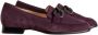 HASSIA Paarse Suède Loafers met Kettingdetail Purple Dames - Thumbnail 1