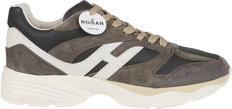 Hogan Khaki Notte Bianco Sneakers voor Mannen Green Heren