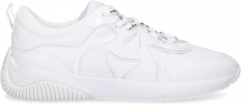 Hogan H597 Allacciato H Sneakers in wit leer White Dames