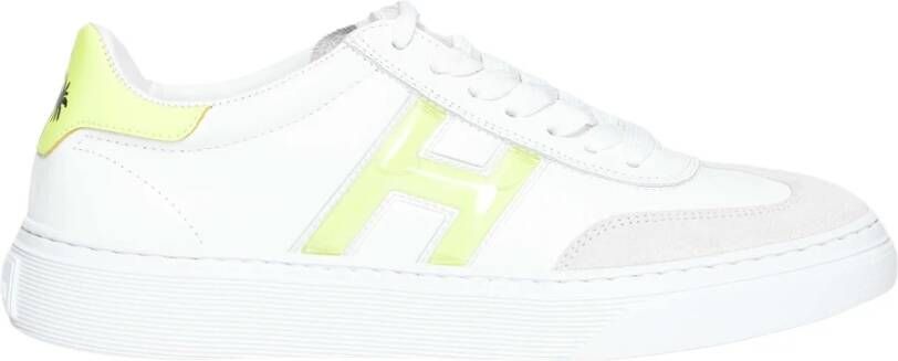 Hogan Witte Leren Chunky Sole Sneakers White Dames