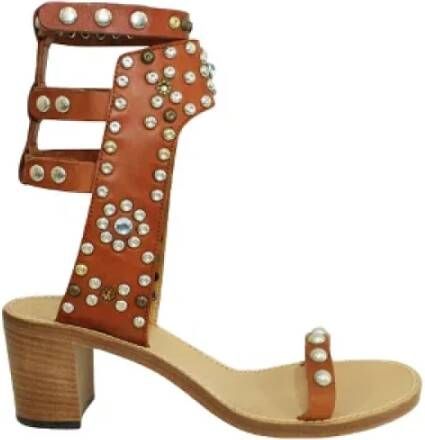 Isabel Marant Pre-owned Leather sandals Brown Dames