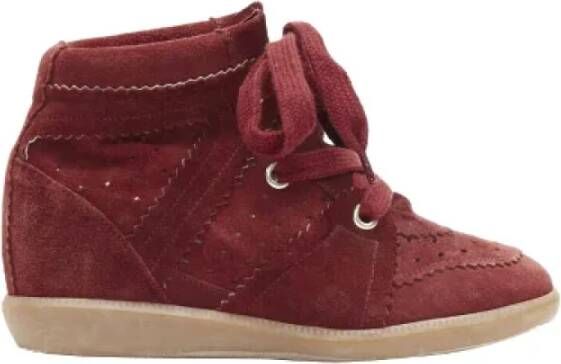Isabel Marant Pre-owned Suede sneakers Brown Dames