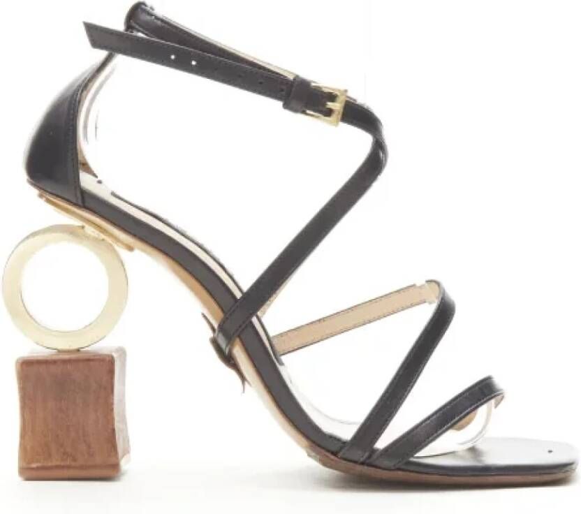 Jacquemus Pre-owned Leather heels Black Dames