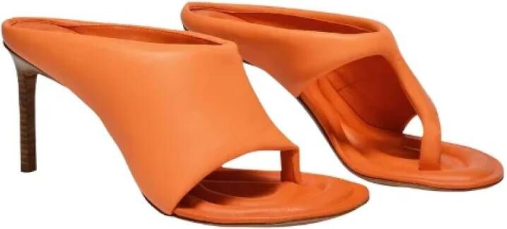 Jacquemus Pre-owned Leather heels Orange Dames