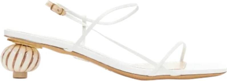 Jacquemus Pre-owned Leather sandals White Dames