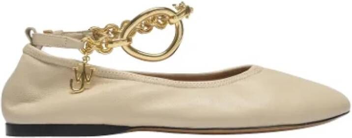 JW Anderson Leather flats Beige Dames
