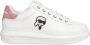 Karl Lagerfeld K Ikonik Kapri Sneakers Vetersluiting Effen Patroon White Dames - Thumbnail 1