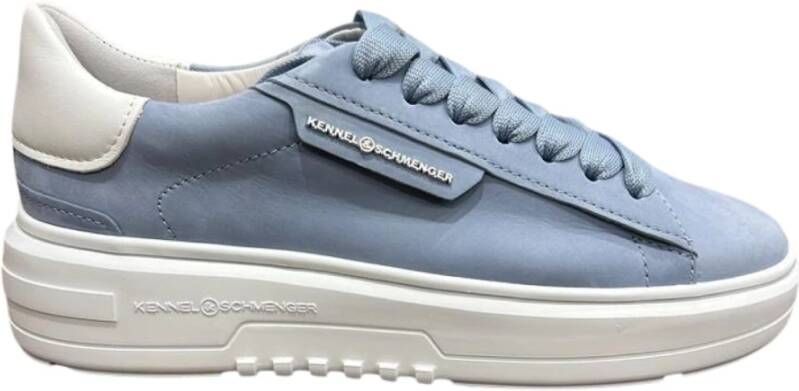 Kennel & Schmenger Turn Sneaker in Blauw Wit Nubuck Leer Blue Dames