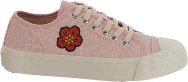 Kenzo Roze Canvas Lage Sneakers Pink Dames